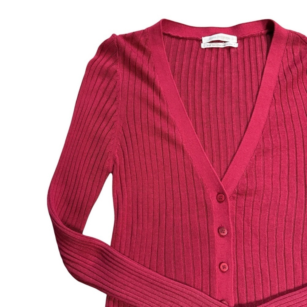 Urban Outfitters Ribbed Long Sleeve Cardigan, Size Medium